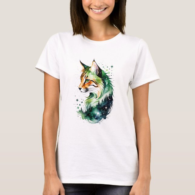 Lynx i Enchanted Glade T Shirt (Framsida)