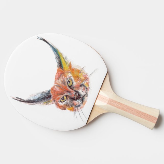 Lynx Ping Pong Paddle, Red Rubber Back Pingisracket (Sidan)