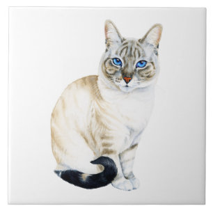 Lynx Point Siamese Cat Kakelplatta