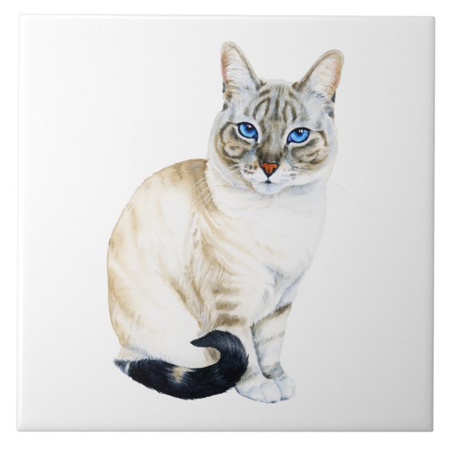 Lynx Point Siamese Cat Kakelplatta (Framsidan)