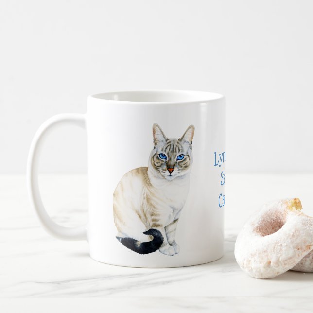 Lynx Point Siamese Cat Parent-Anpassade Kaffemugg (Med munk)