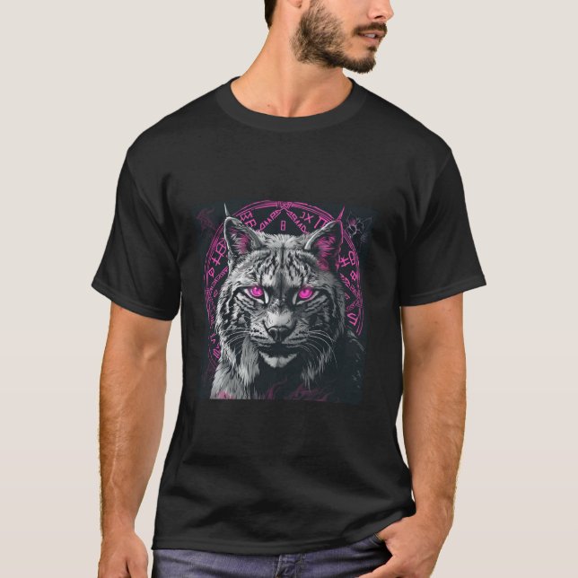 Lynx Predatory Cat Animal Cats Lynx Animals Manar  T Shirt (Framsida)