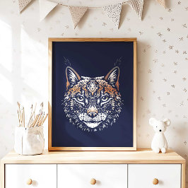 Lynx | Skriv ut Forest Animal Lynx Wall Poster