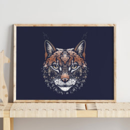 Lynx | Skriv ut Forest Animal Lynx Wall Poster