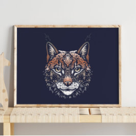 Lynx | Skriv ut Forest Animal Lynx Wall Poster