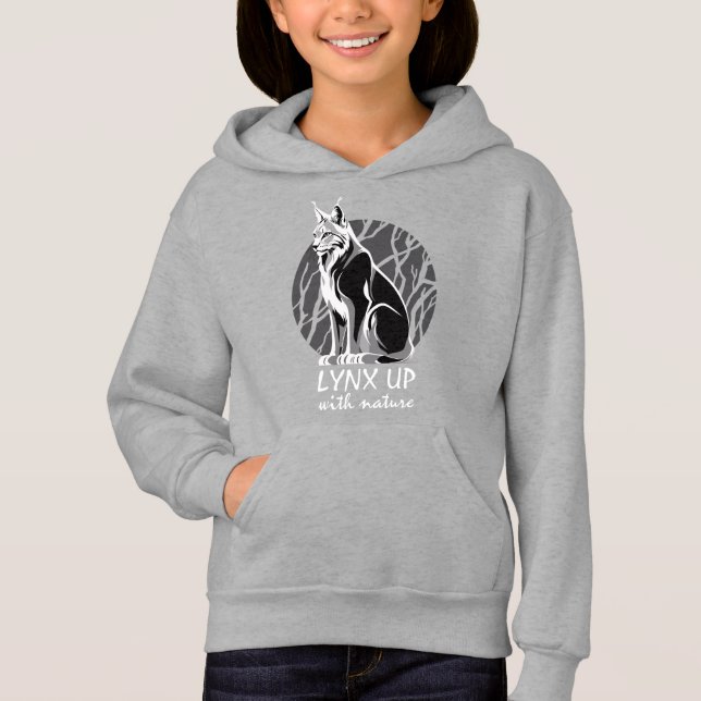 Lynx upp med natur t shirt (Framsida)