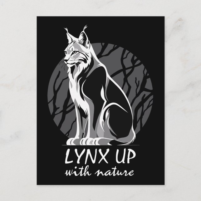 Lynx upp med natur vykort (Framsida)