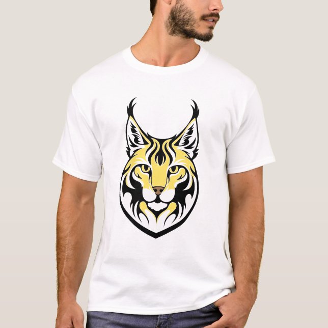 Lynx, vild katt t shirt (Framsida)