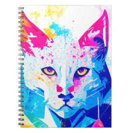 Lynx Vild Nature Animal Färg Art Painting Anteckningsbok