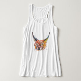 Lynxs teckning Women's Bella Tanktop Linne Med Racerback