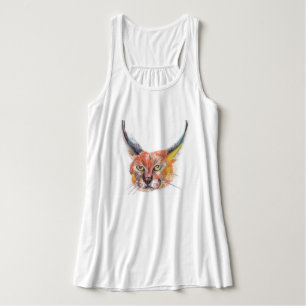 Lynxs teckning Women's Bella Tanktop Linne Med Racerback