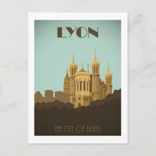 Lyon Fouviere Basilicata-vykort Vykort