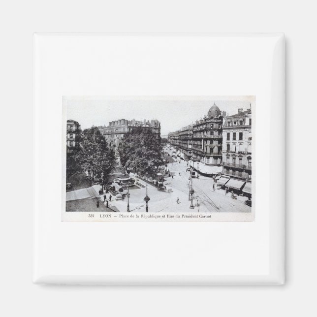 Lyon, Frankrike 1910-Vintage Magnet (Framsidan)