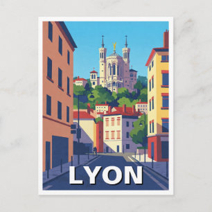 Lyon Frankrike Basilika Resa Abstrakt Vykort