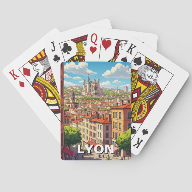 Lyon Frankrike Basilika Resa Casinokort (Baksidan)