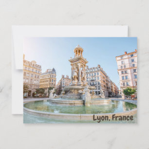 Lyon, Frankrike Jacobins Square Fontän Vykort
