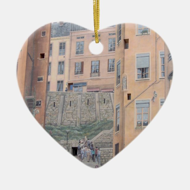 Lyon frankrike - julgranprydnad julgransprydnad keramik (Framsidan)