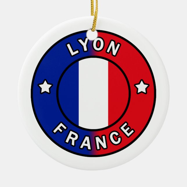 Lyon Frankrike Julgransprydnad Keramik (Framsidan)