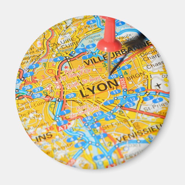 Lyon, Frankrike Magnet (Framsidan)