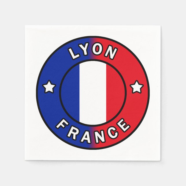 Lyon Frankrike Pappersservett (Framsidan)