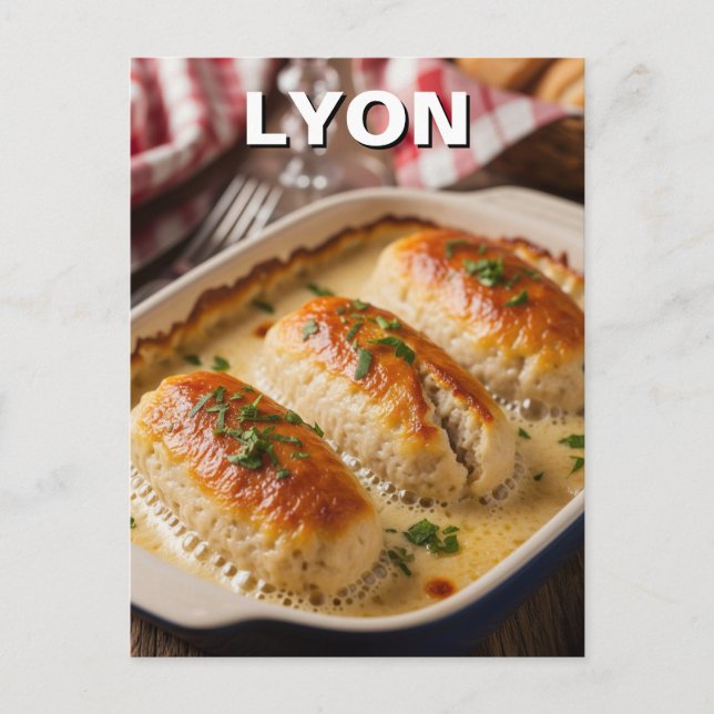 Lyon Frankrike Quenelles Vykort (Framsida)