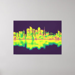 Lyon Frankrike Skyline Canvastryck