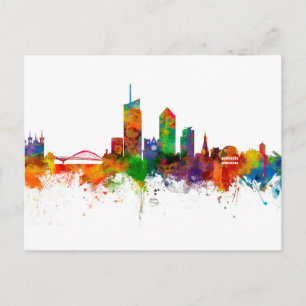 Lyon Frankrike Skyline Vykort