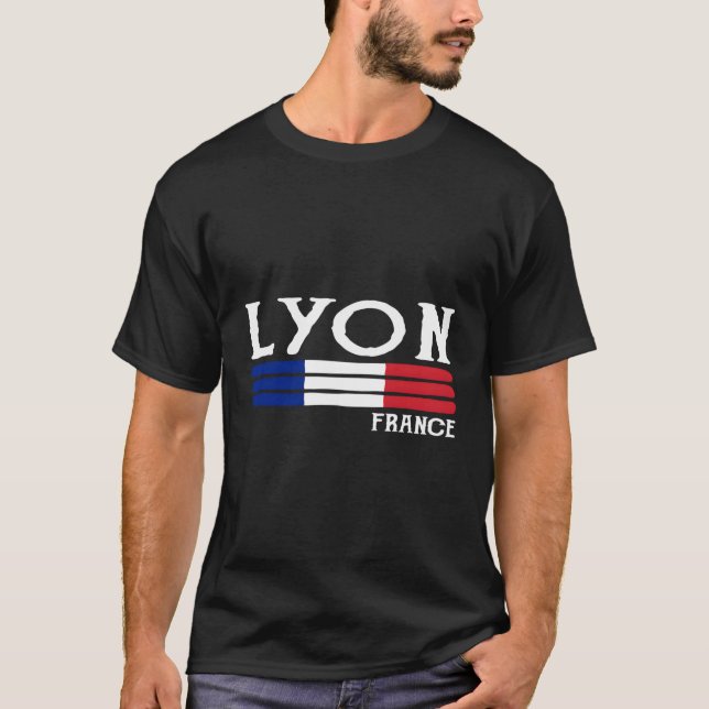 Lyon Frankrike T Shirt (Framsida)