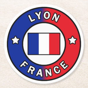 Lyon Frankrike Underlägg Papper Rund