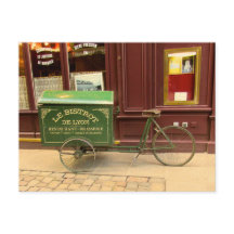 Lyon, Frankrike-vykort. Cykel, dubbla strömmar