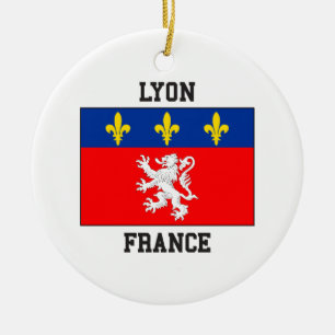 Lyon frankriken julgransprydnad keramik