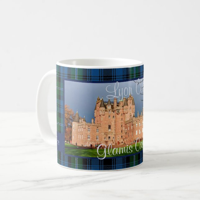 Lyon Klans Glamis Castle Scotland Anpassningsbar P Kaffemugg (Framsida vänster)