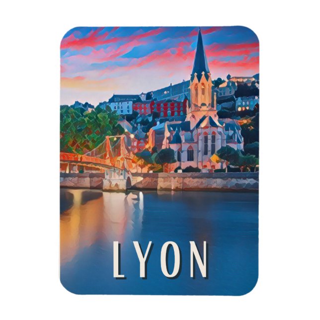 Lyon Photo Vintage Magnet (Vertikal)