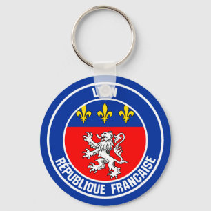 Lyon Round Emblem Nyckelring