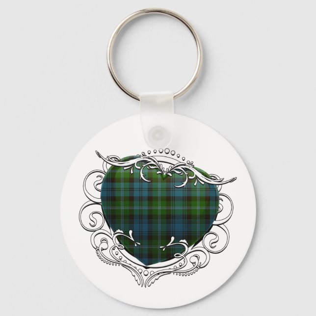 Lyon Tartan Heart Nyckelring (Framsida)