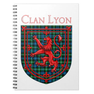 Lyon Tartan Scottish Play Lejon Rampant Anteckningsbok