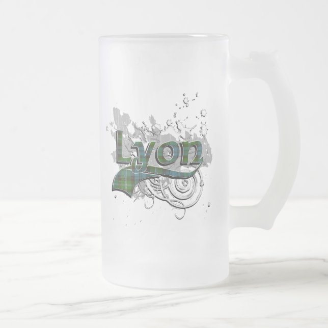 Lyon TartanGrunge Frostat Ölglas (Höger)