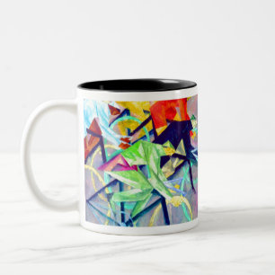 Lyonel Feininger Bicycle Tävling Två-Tonad Mugg