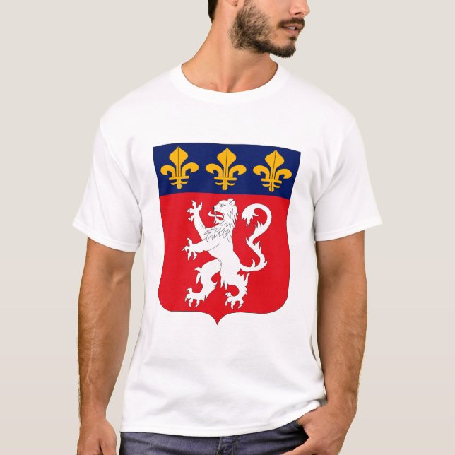 Lyonnais vapensköldT-tröja T-shirt (Framsida)