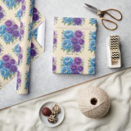 Lyons Blue Peony och Fig Lila Ro Bröllop Presentpapper