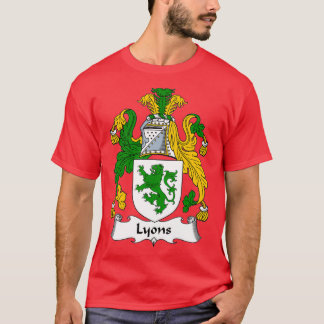 Lyons Coat of Arms Lyons Family Crest T Shirt