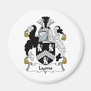 Lyons familjvapensköld magnet