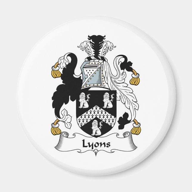 Lyons Family Crest Magnet (Framsidan)