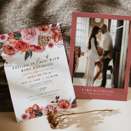LYRA Bohemian Fall Blommigt Baby Shower Inbjudningar