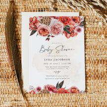 LYRA Bohemian Girl Fall Blommigt Baby Shower
