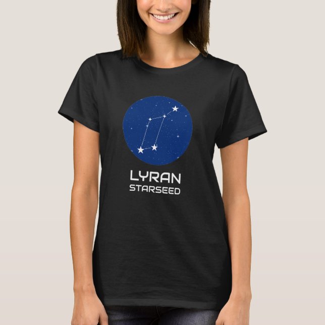 Lyran Starseed Tee med Lyra Constellation (Framsida)