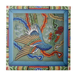 Lyre Bird Oriental Mural Ceramics Kakelplatta