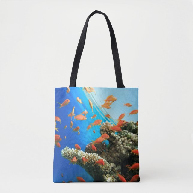 Lyretail anthias på korallreven tygkasse (Framsida)