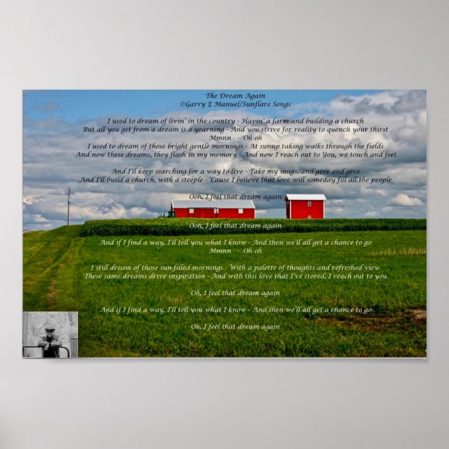 Lyric Poster - drömmen igen (Framsidan)