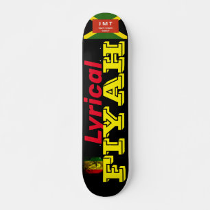 LYRICAL FIYAH Skateboard, 7¾ tum Deck Mini Skateboard Bräda 18,5 Cm